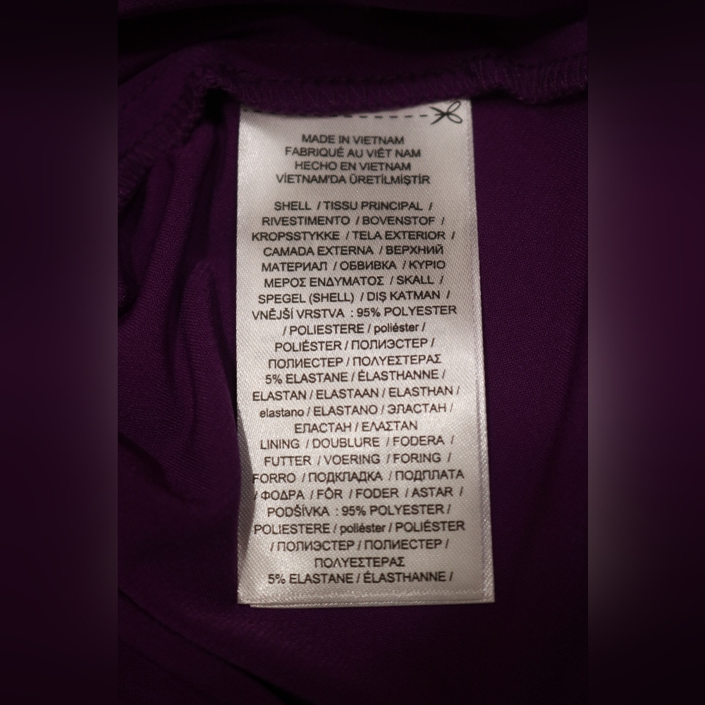 Lauren Ralph Lauren Women's Surplice Jersey Dress, Purple, 10 - Picture 9 of 9